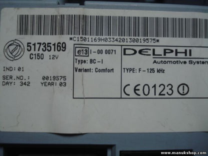 Zentralsteuergerät Fiat Punto 188 51735169 0051735169 DELPHI IND.01
