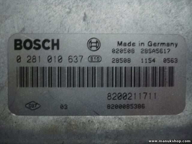 Motorsteuergerät Renault Laguna II 8200211711 8200085386 BOSCH 0281010637
