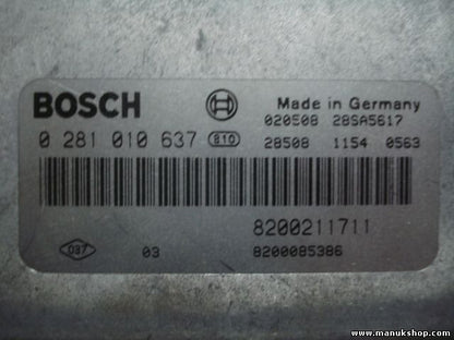 Motorsteuergerät Renault Laguna II 8200211711 8200085386 BOSCH 0281010637