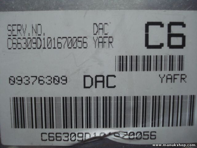 Motorsteuergerät Daewoo Nubira C66309D101670056 09376309 DAC C6 YAFR