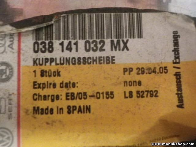 Kupplungsscheibe VW  Audi Skoda Seat VALEO 038141032MX 038 141 032 MX