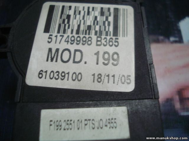 Zündschalter Zündanlassschalter Fiat Grande Punto 51749998 B365 MOD.199 61039100