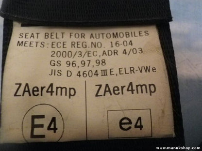 Sicherheitsgurt Gurt Mazda 3 bp4k 603157100 560444621A AKFH02AJS2