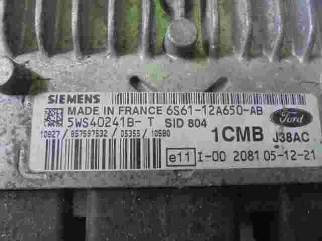 Motorsteuergerät Ford Fiesta 6S6112A650AB 6S61-12A650-AB SIEMENS 5WS40241BT