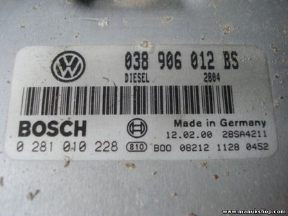 Motorsteuergerät VW Seat 038906012BS 038 906 012 BS 28SA4211 BOSCH 0281010228