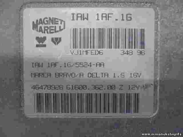 Motorsteuergerät Fiat Marea Lancia Delta 6160036200 IAW1AF1G 46478928 0046478928