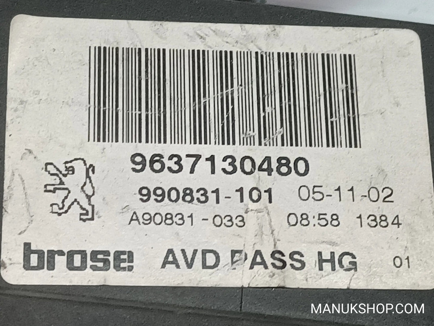 Fensterheber motor vorne recht Peugeot 307 0130821766 9637130480 990831-101