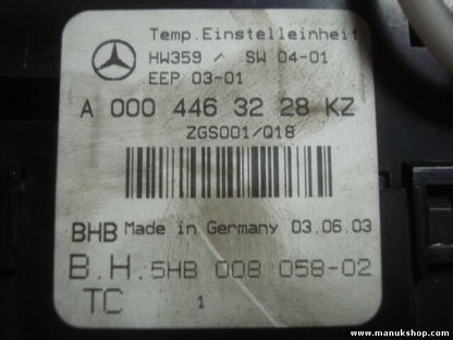 Heizungsbedienteil Mercedes-Benz Sprinter Vito A0004463228 A0004463228KZ