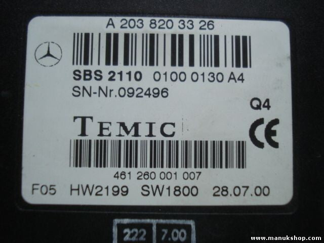 Linguatronic Steuergerät Mercedes-Benz W220 A2038203326 A 203 820 33 26 SBS2110
