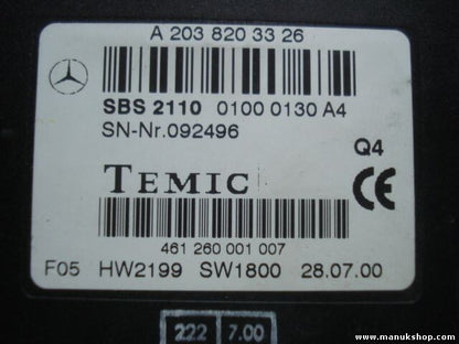 Linguatronic Steuergerät Mercedes-Benz W220 A2038203326 A 203 820 33 26 SBS2110