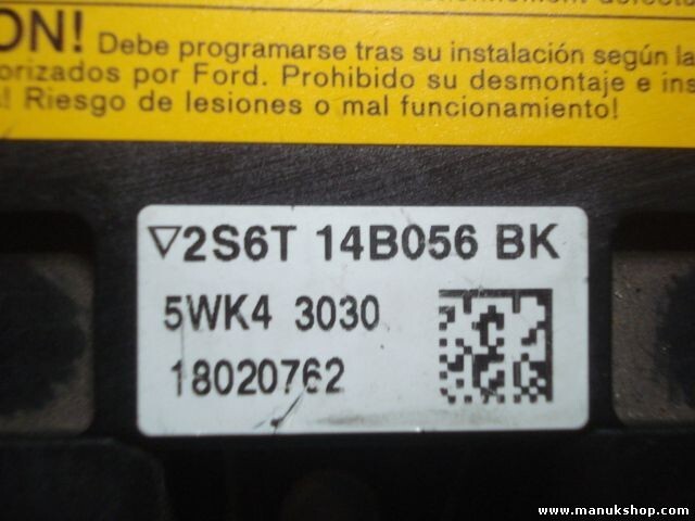 Airbagsensor Airbagsteuergerät Ford Fiesta SIEMENS 2S6T14B056BK 2S6T 5WK43030