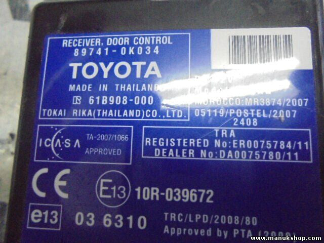 Empfänger Türsteuerung Toyota Hilux 2.5 D-4D 897410K034 61B908000 10R039672