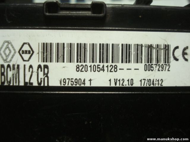 Sicherungskasten Renault Clio BCM L2 CR 1 V12.10 8201054128 00572972 19759041