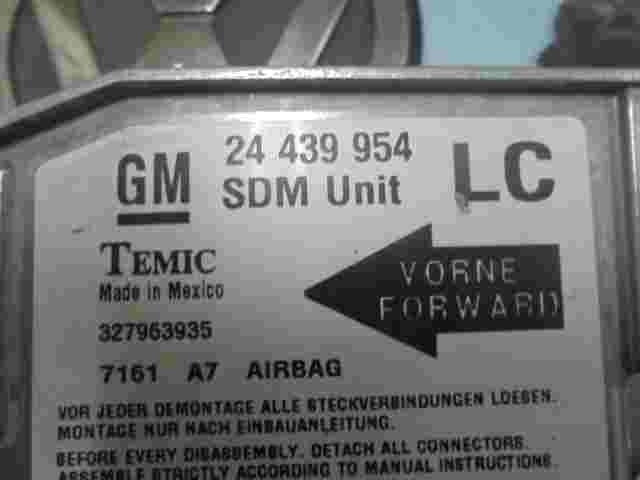 Airbagsensor Airbagsteuergerät Opel Corsa 7161 A7  24439954 24439954LC 327963935
