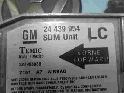 Airbagsensor Airbagsteuergerät Opel Corsa 7161 A7  24439954 24439954LC 327963935