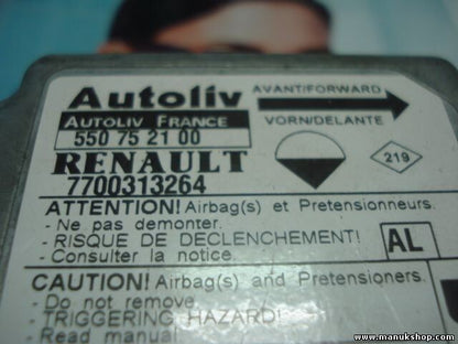 Airbagsensor Airbagsteuergerät Renault (AL)7700313264 550752100