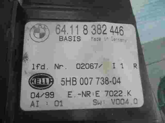 Klimabedienteil BMW 3 E46 64118382446 64.11 8 382 446 HELLA 5HB00773804