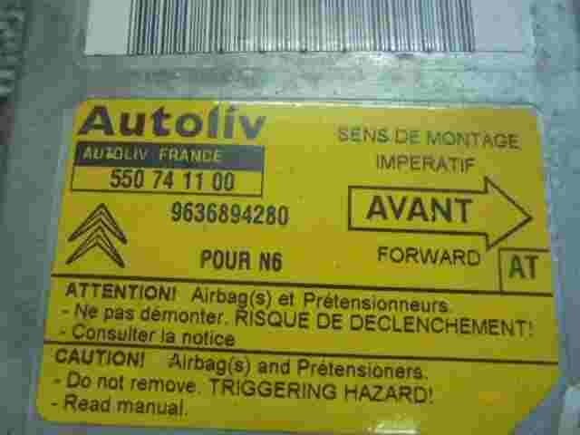 Airbagsensor Airbagsteuergerät Citroen Xsara (AT) 9636894280 550741100
