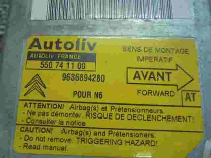 Airbagsensor Airbagsteuergerät Citroen Xsara (AT) 9636894280 550741100