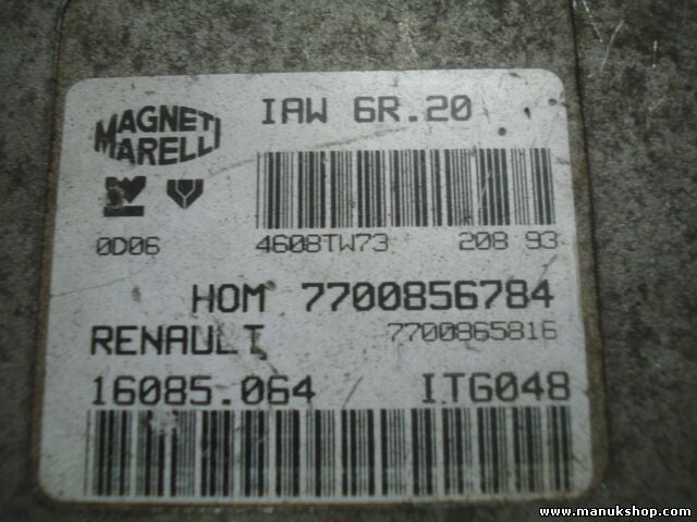 Motorsteuergerät Renault Twingo HOM7700856784 7700865816 IAW6R20 16085064 ITG048