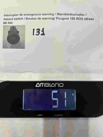 Warnblinkschalter  Peugeot 205 106 ROS 6B444 6B 444