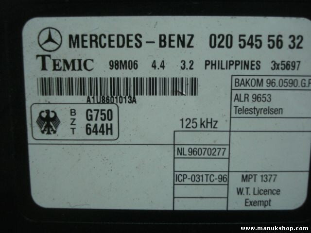 Steuergerät Wegfahrsperre Alarmmodul Mercedes Sprinter 0205455632 TEMIC 98M06