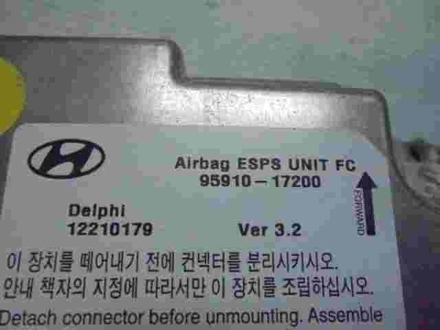 Airbagsensor Airbagsteuergerät Hyundai Matrix 9591017200 DELPHI 12210179 Ver 3.2