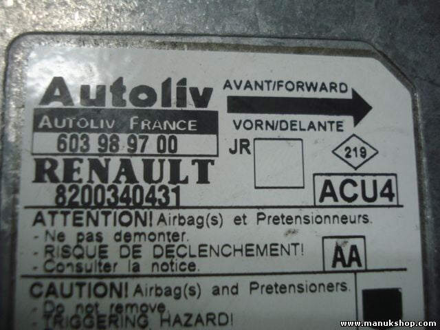 Airbagsensor Airbagsteuergerät/ Renault Scenic (AA) ACU4 603989700 8200340431
