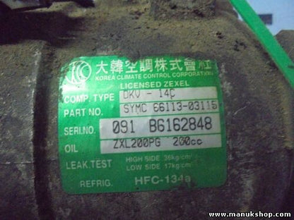 Klimakompressor SsangYong Musso Daewoo Korando KJ 2.9 ZEXEL 6611303115 HFC-134a