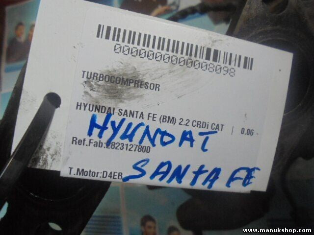 Turbolader Hyundai Sante FE 2.2 CRDi CAT 2823127800 D4EB D4EB 4913507300