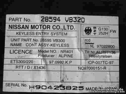 Steuergerät Zentralverriegelung Nissan PATROL GR 28594VB320 28594 VB320