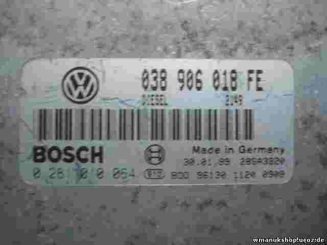 Motorsteuergerät VW Volkswagen Passat TDI 1.9 AFN  038906018FE BOSCH 0281010064