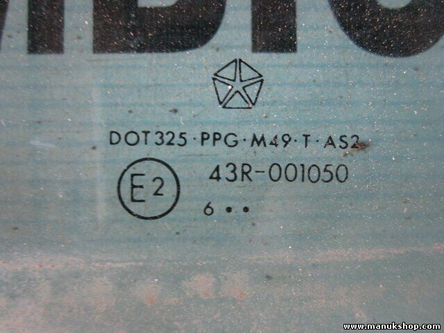 Türscheibe Seitenscheibe hinten rechts Jeep Grand Cherokee I Laredo 43R001050