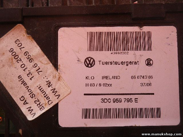 Fensterheber steuergerät VW Touareg 3D0959795E 3DO959795E 05074366 H03 S02XX