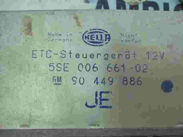 Steuergerät ABS Opel Astra F 90449886 90449886JE Hella 5SE00666102