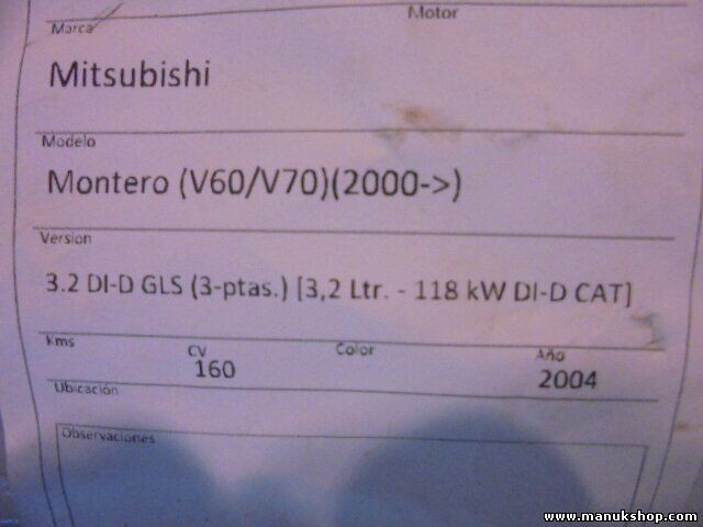 Fensterheber elektrisch Vorne rechts Mitsubishi Pajero III  MN117080 0620200720