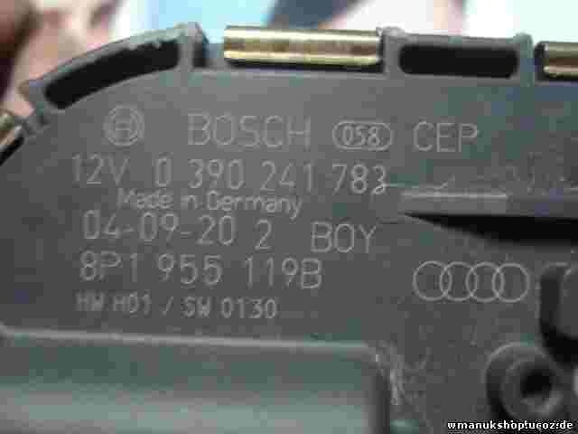 Scheibenwischermotor Audi A3 8P 8P1955119B BOSCH 0390241783 HW H01/SW 0130
