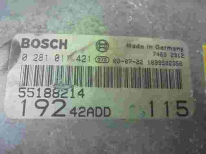 Motorsteuergerät Fiat Stilo 55188214 19242ADD115 1099S02356 BOSCH 0281011421