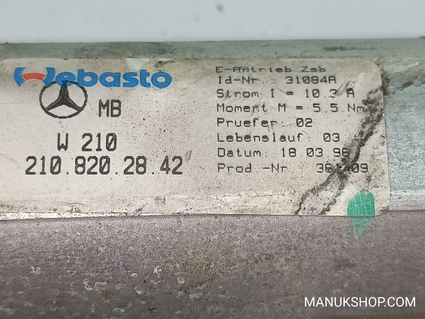 Schiebedachmotor Mercedes-Benz W210 2108202842   BOSCH 0390201608 0 390 201 608