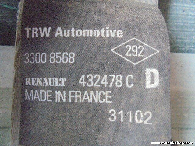 Sicherheitsgurt vorne rechts Renault Scénic I JA TRW 33008568 432478C 31102