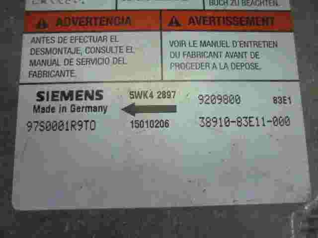 Airbagsensor Airbagsteuergerät Opel Opel  3891083E11000 5WK42897 9209800 97S0001
