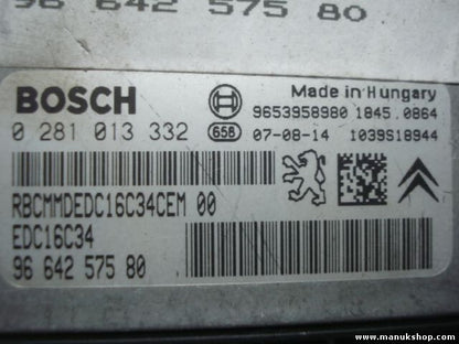 Motorsteuergerät Citroen C4 1.6 EDC16C34 9664257580 9653958980 0281013332