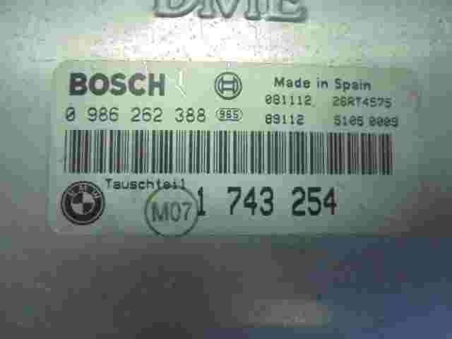 Motorsteuergerät BMW E36 318 1.8 DME 1743254 1 743 254 BOSCH 0986262388 26RT4575