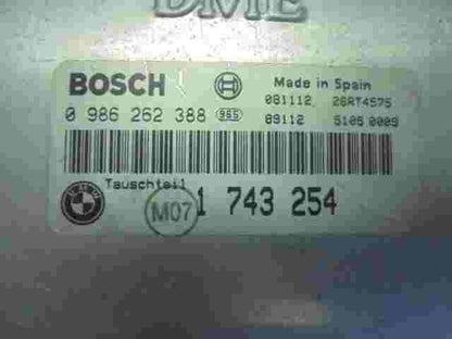 Motorsteuergerät BMW E36 318 1.8 DME 1743254 1 743 254 BOSCH 0986262388 26RT4575