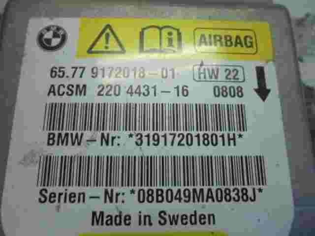 Airbagsensor Airbagsteuergerät BMW E60 E61 6577917201801 220443116 31917201801H