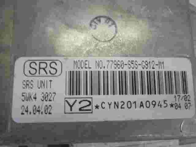 Airbagsensor Airbagsteuergerät Honda Civic (Y2) 77960S5SG912M1 SIEMENS 5WK43027