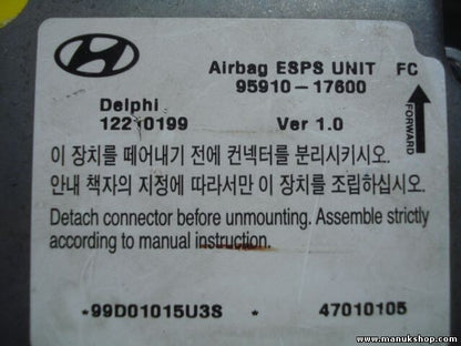 Airbagsensor Airbagsteuergerät Hyundai Matrix VER 1.0 9591017600 95910-17600