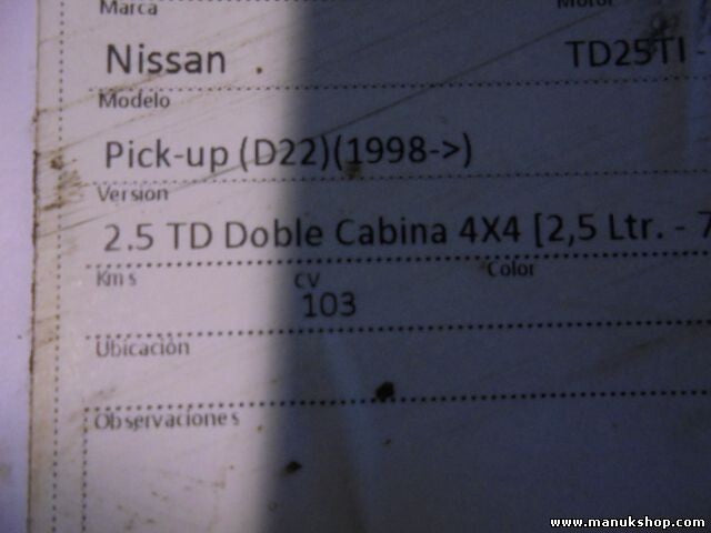 Verteilergetriebe Nissan Pick-Up (D22) 2.5 Turbodiesel (103 Cv) Doble Cabina 4X4
