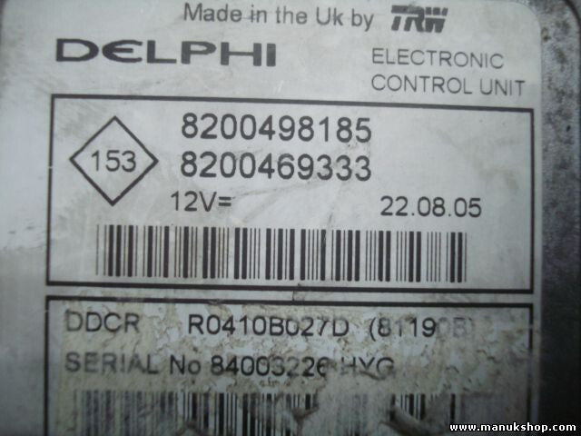 Motorsteuergerät Renault Kangoo Clio 1.5 8200498185 8200469333 DDCR R0410B027D