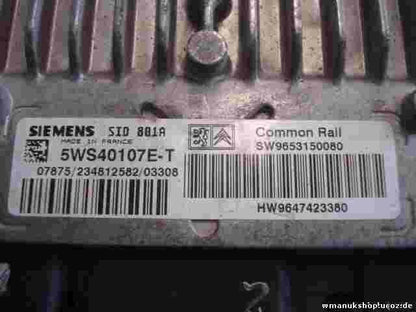 Motorsteuergerät Peugeot 406 SW9653150080 9653150080 HW9647423380 5WS40107E-T